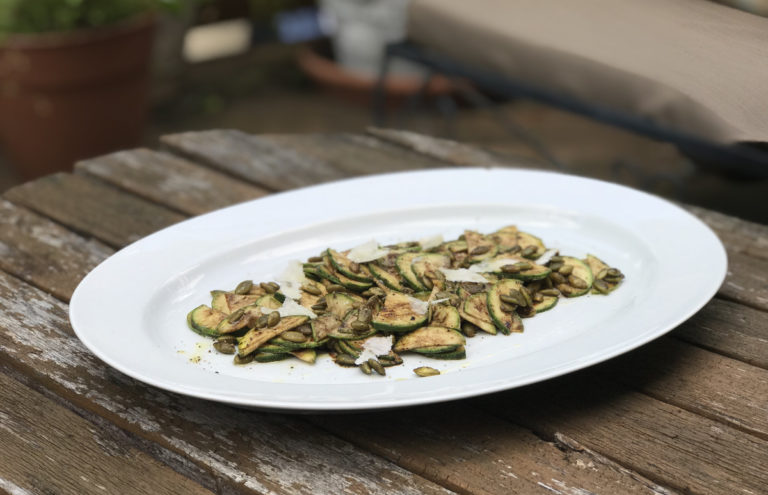 Salad on a white plate