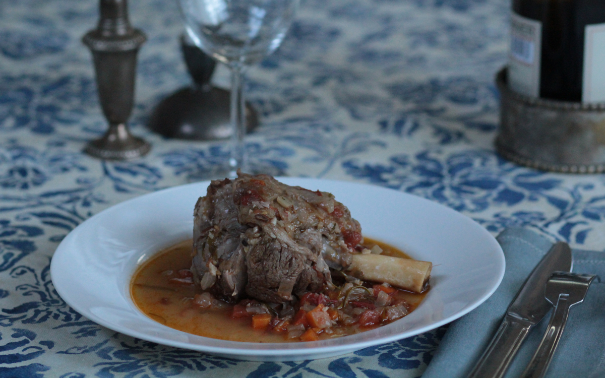 Braised lamb shanksd